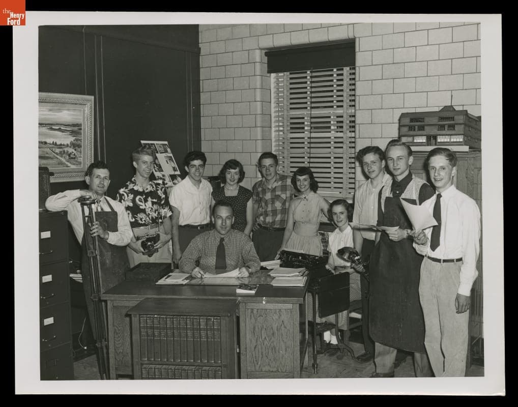 Staff of "The Herald," Edison Institute Schools Newspaper, 1951