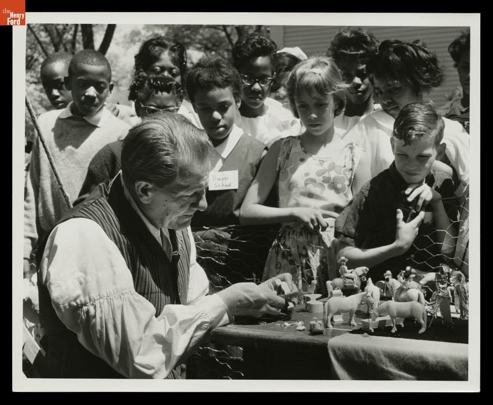 Woodcarver in Greenfield Village, 1965