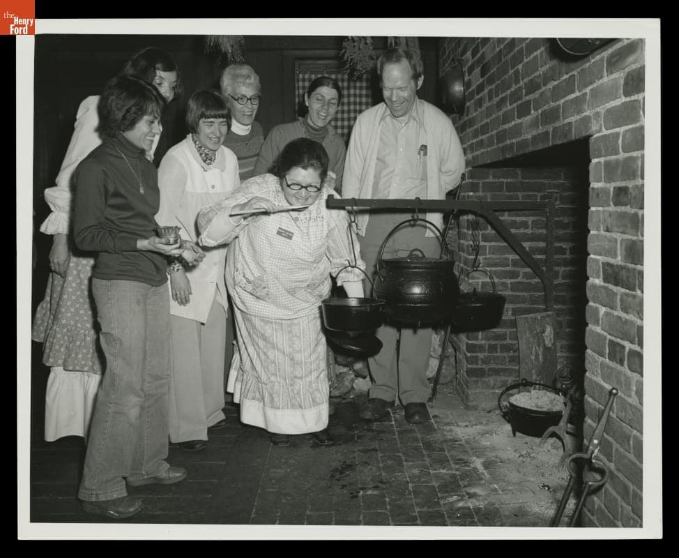 Colonial Cooking Class Held at Eagle Tavern in Greenfield Village, 1978