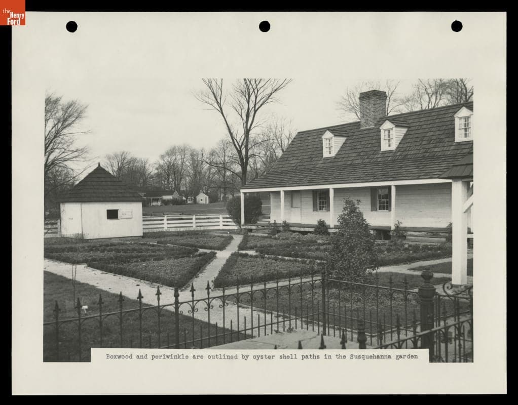 Garden Paths at Susquehanna Plantation, Greenfield Village, 1957-1958
