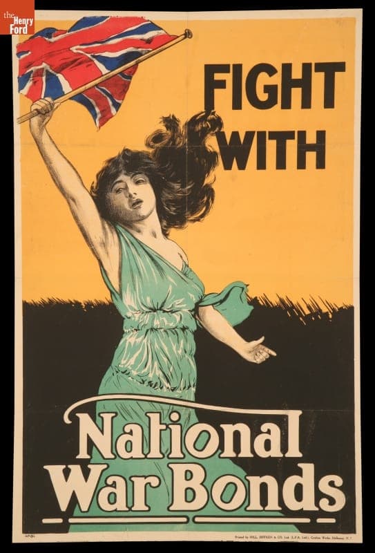 World War I Poster, "Fight with National War Bonds," circa 1916