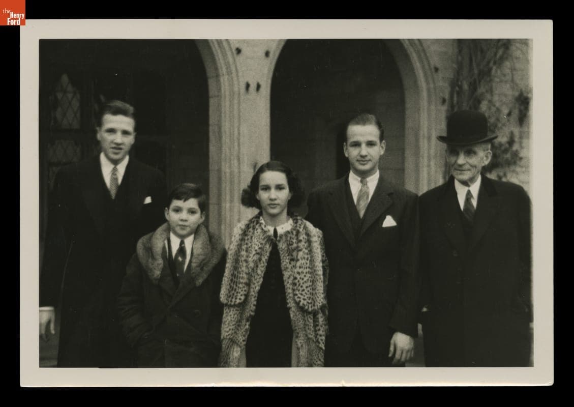 Henry Ford with His Grandchildren, Henry II, William Clay, Josephine, and Benson, circa 1935