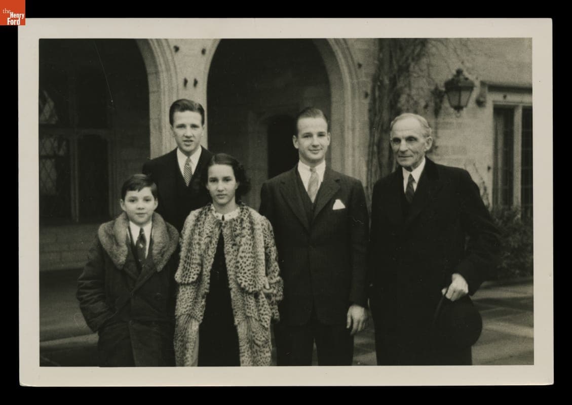 Henry Ford with His Grandchildren, William, Henry II, Josephine, and Benson, circa 1935