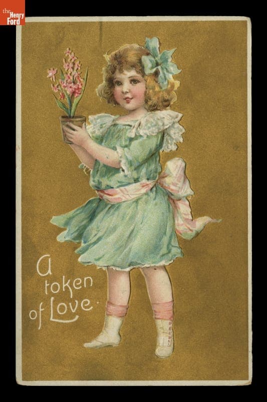 Valentine Postcard, "A Token of Love," 1908