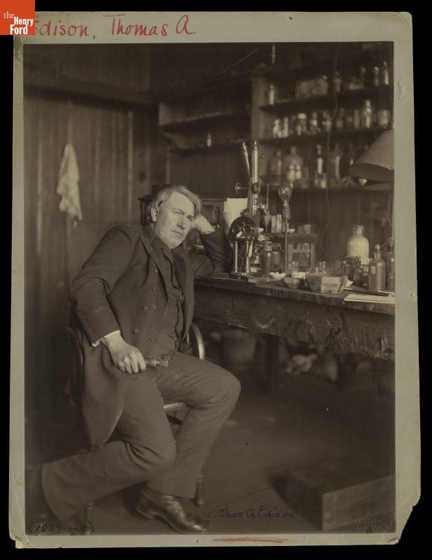 Thomas Edison at West Orange Laboratory, New Jersey, 1887-1888