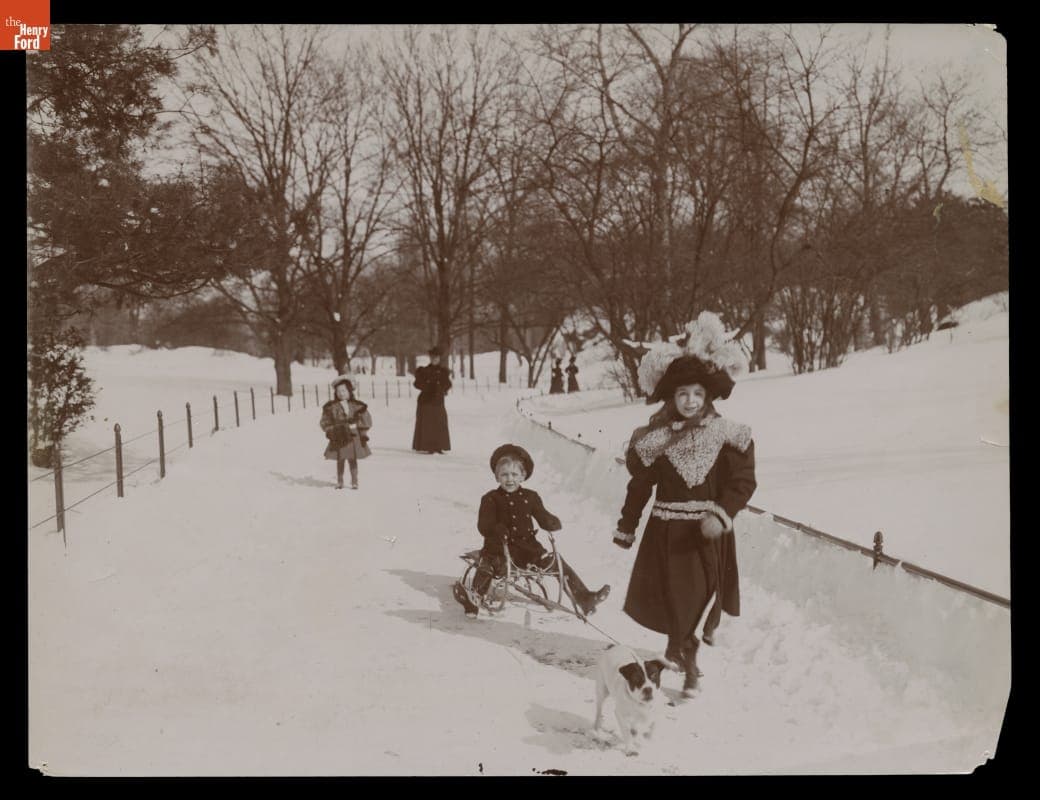 Central Park in Winter, New York, New York, circa 1900