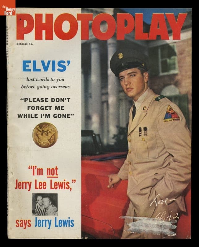 Photoplay Magazine for October 1958, "Elvis' Last Words to You Before Going Overseas"