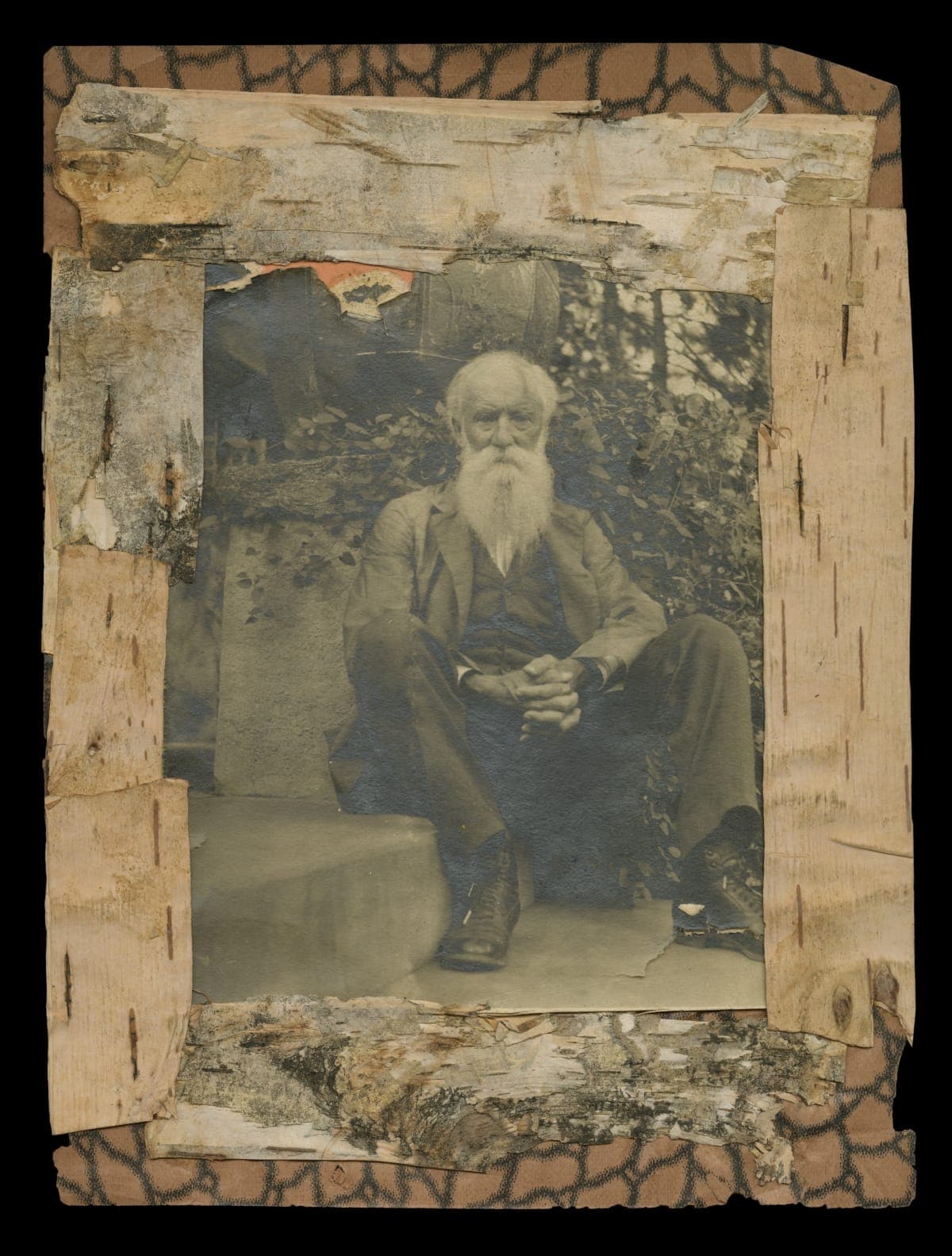 John Burroughs on the Steps at Wyndygoul, Cos Cob, Connecticut, August 1905