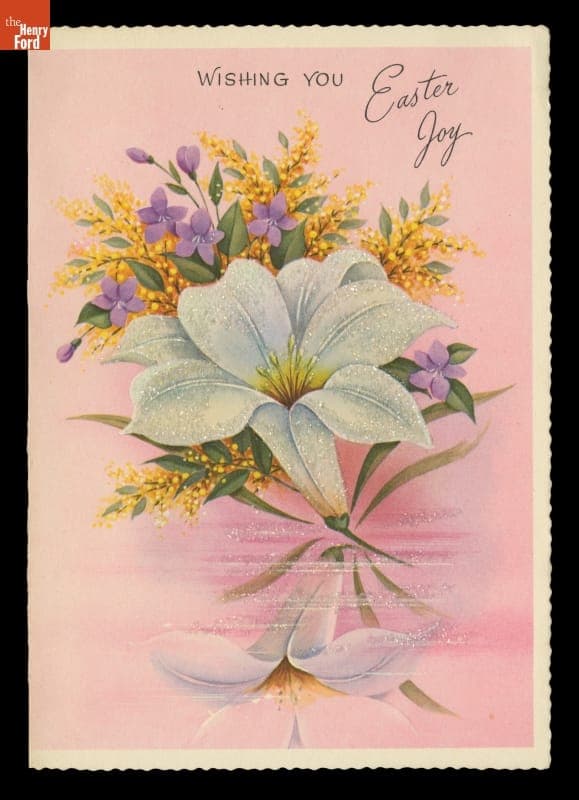 Easter Greeting Card, "Wishing You Easter Joy," circa 1960