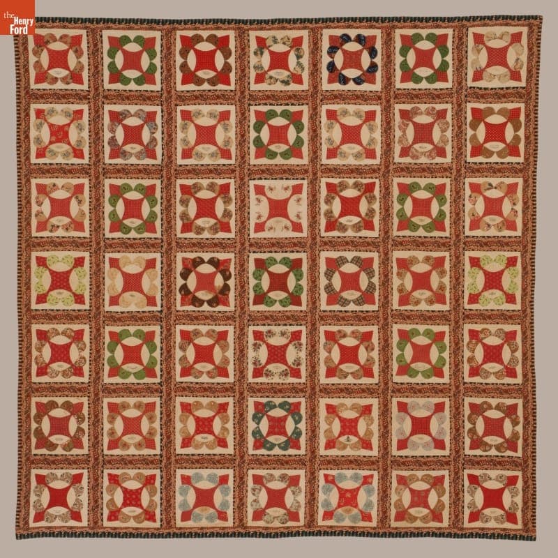 Reel Variation Quilt, circa 1846