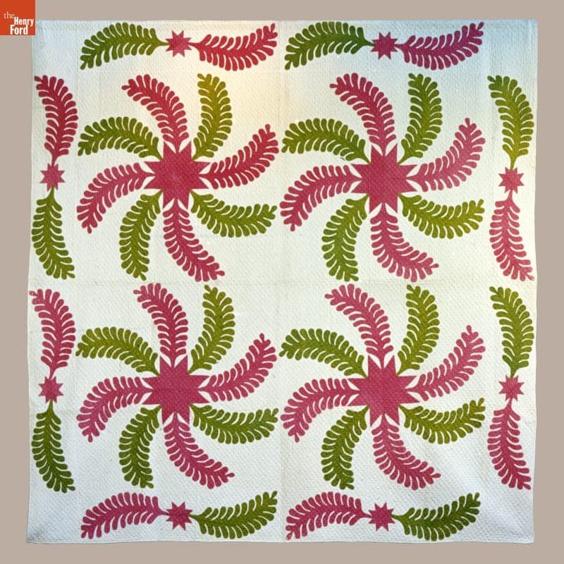 Princess Feather Quilt, circa 1860