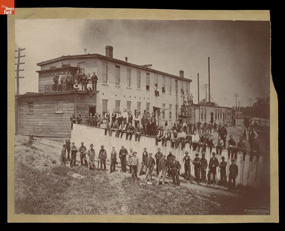 Factory and Employees of the Edison Lamp Company, Menlo Park, New Jersey, 1881
