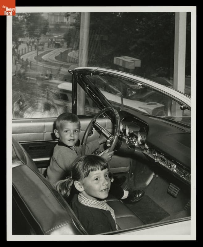 Youngsters in a Mercury Convertible on the Magic Skyway Ride, New York World's Fair, 1964-1965