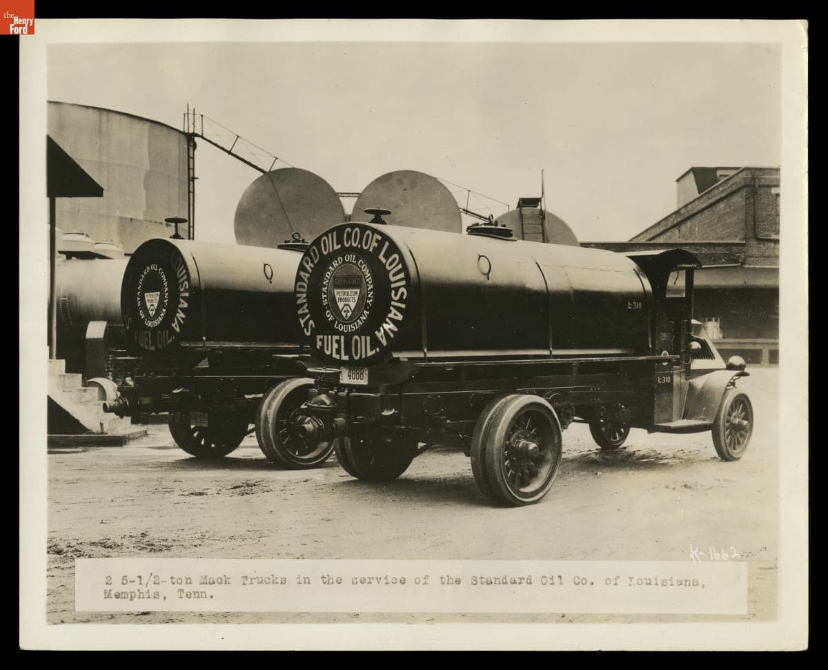 Mack Trucks Used by Standard Oil Co. of Louisiana, 1920