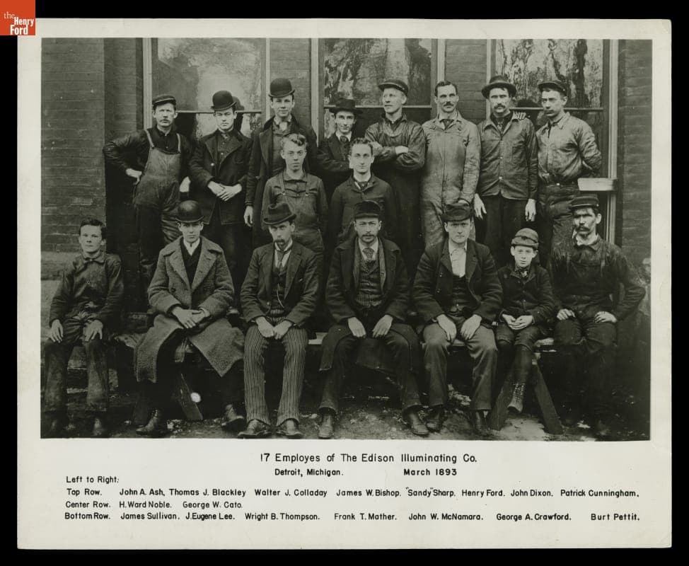 Edison Illuminating Company Employees, Including Henry Ford, March 1893