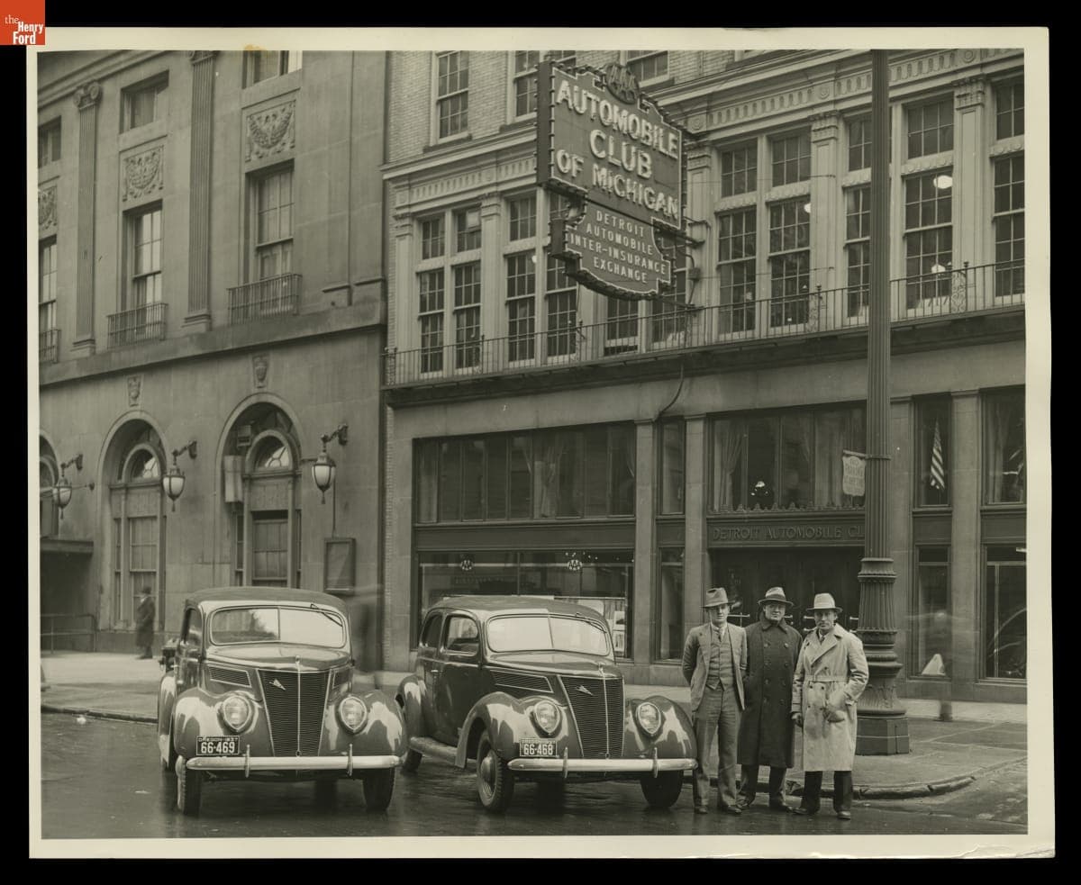 Ford V-8 Automobiles at the Automobile Club of Michigan,  January 1937