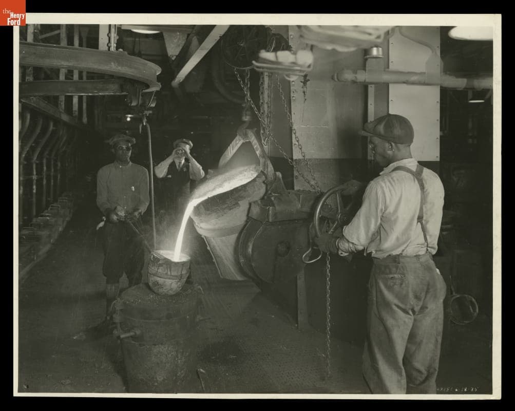 Camshaft Casting by Foundry Workers, Ford Rouge Plant, 1935