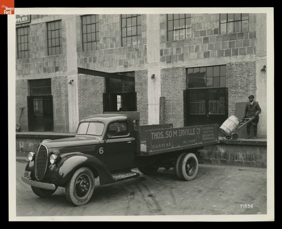 1939 Ford V-8 Truck Owned by Thomas Somerville Company at Loading Dock, Washington, D.C., 1939
