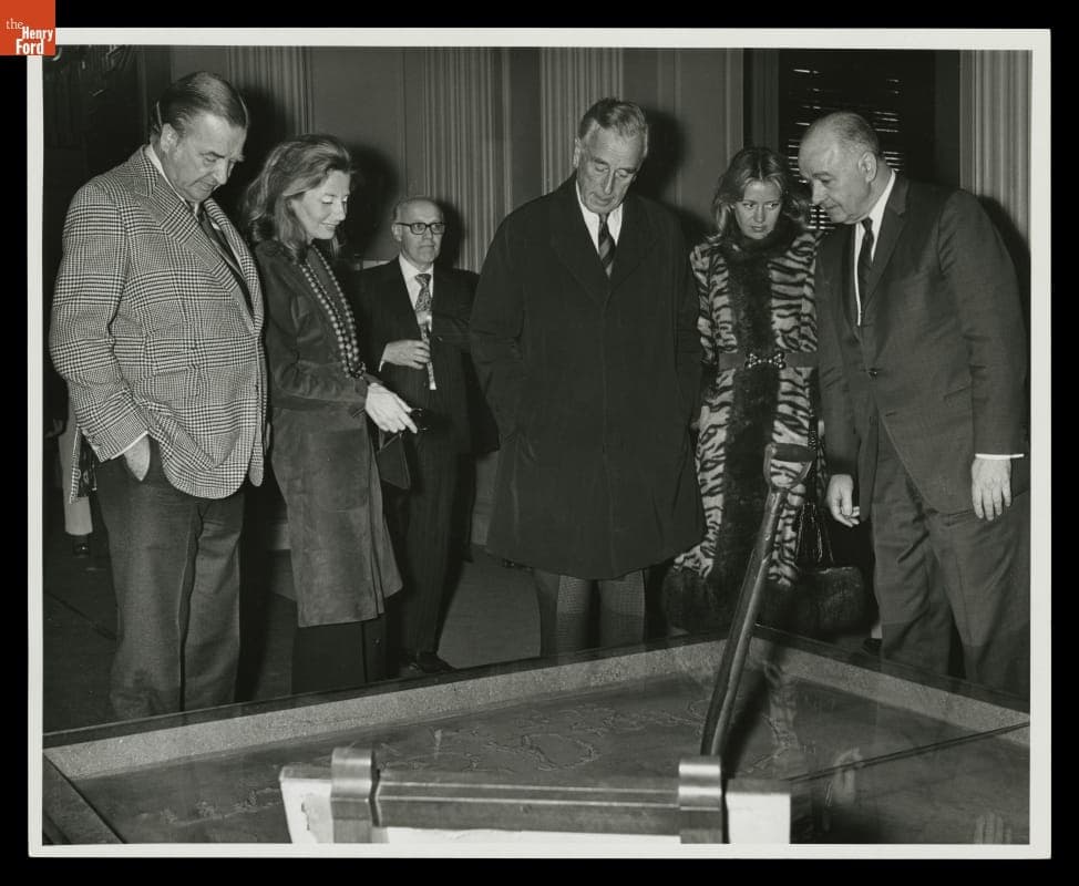 Lord Mountbatten with Group, Touring Henry Ford Museum, April 8, 1972