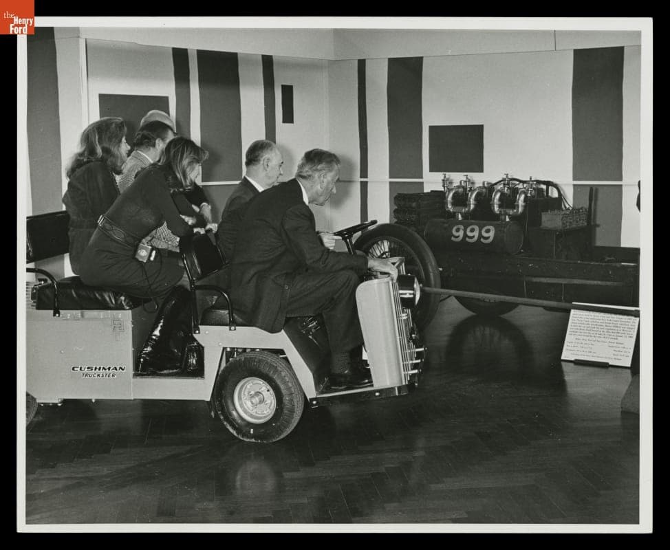 Lord Mountbatten with Group, Viewing the Ford "999" Racer in Henry Ford Museum, April 8, 1972
