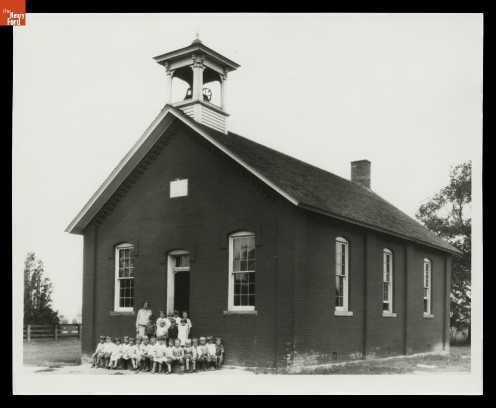 Scotch Settlement School at Its Original Site in Dearborn Township, Michigan, circa 1926