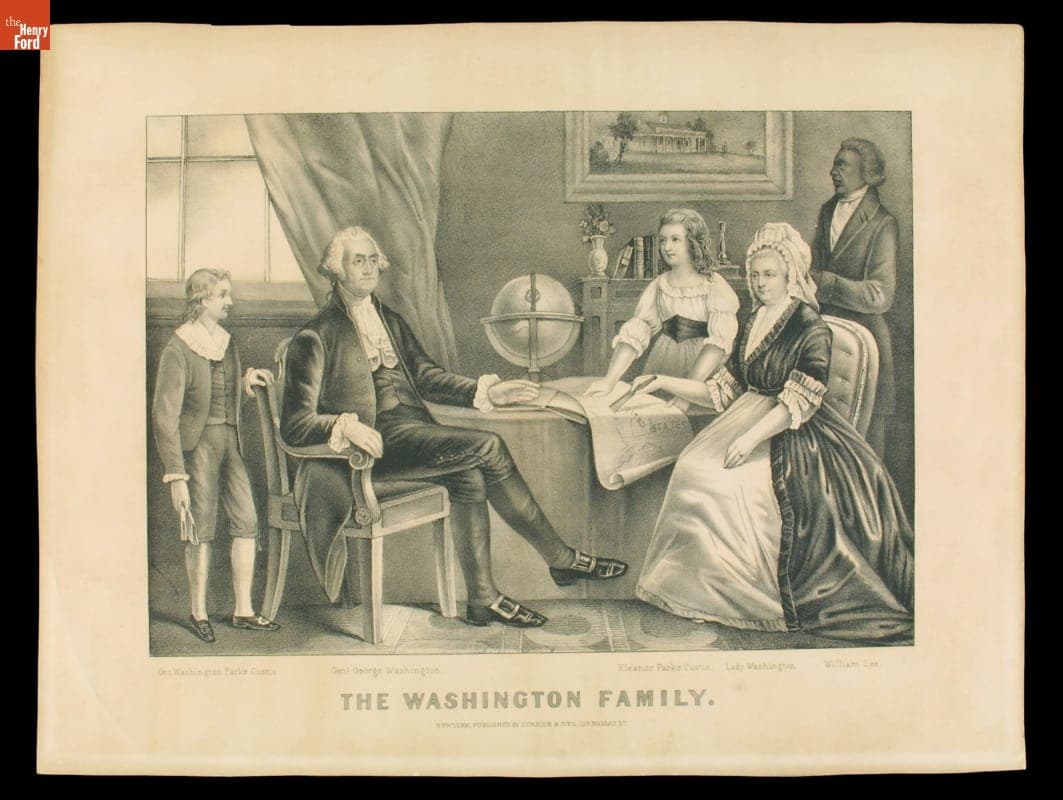 Lithograph, "The Washington Family," circa 1872