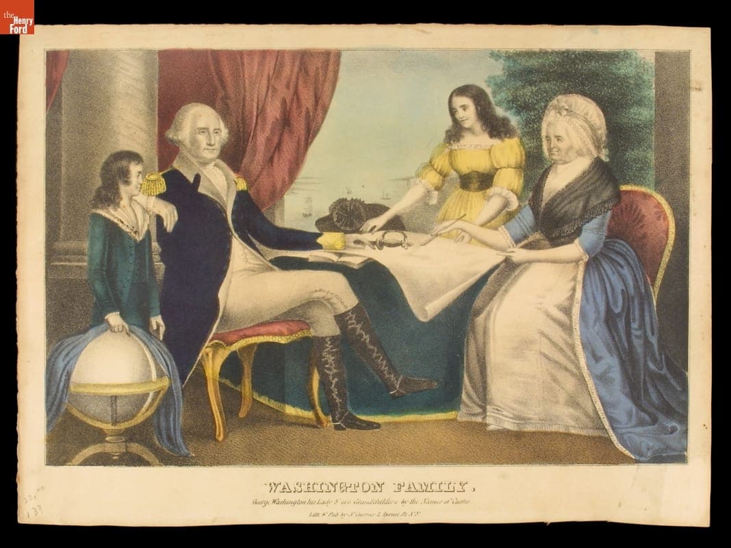 Lithograph, "Washington Family," circa 1845