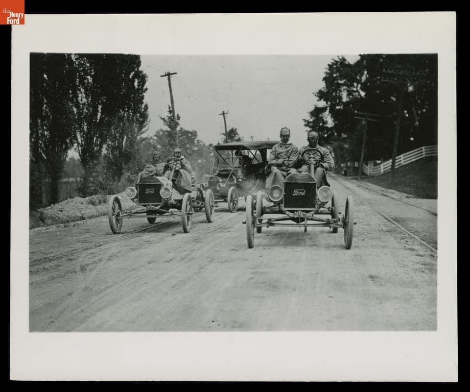 Ford Model T Race Cars during the New York to Seattle Transcontinental Race, June 1909