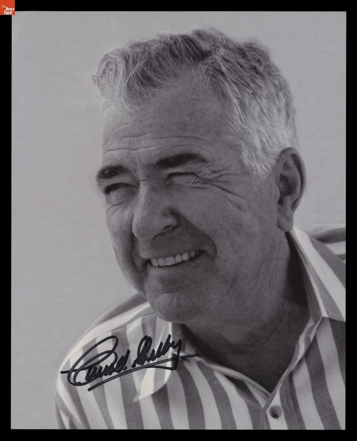 Autographed Portrait of Carroll Shelby, circa 1965