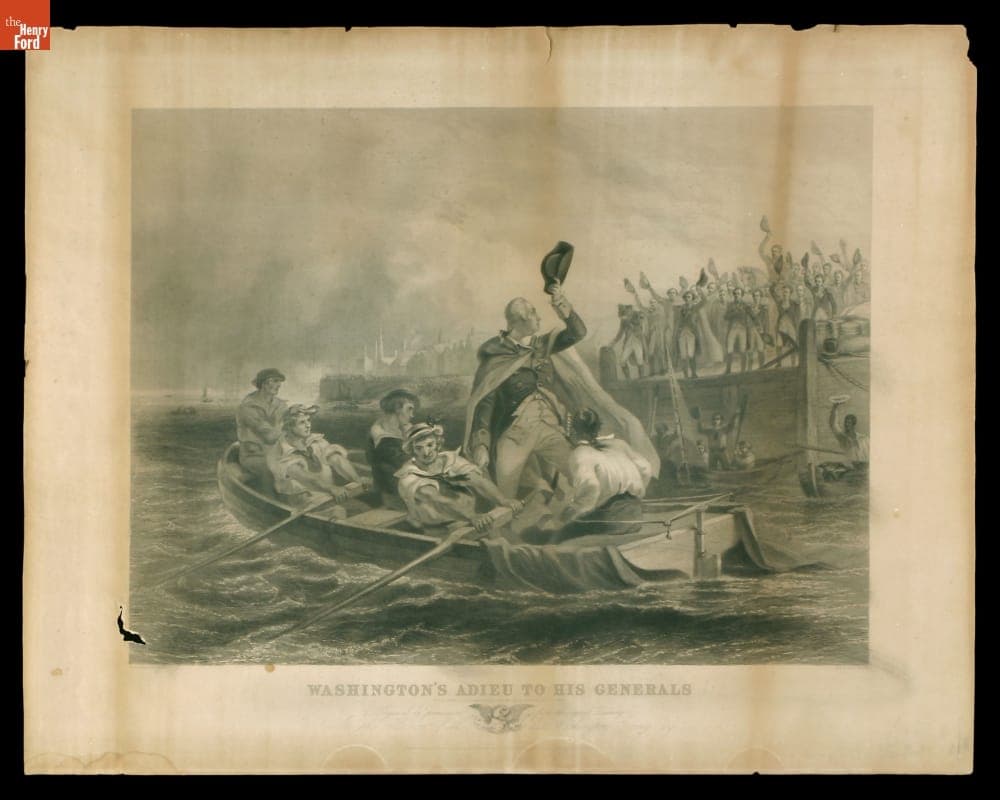 Engraving, "Washington's Adieu to His Generals," Published 1860