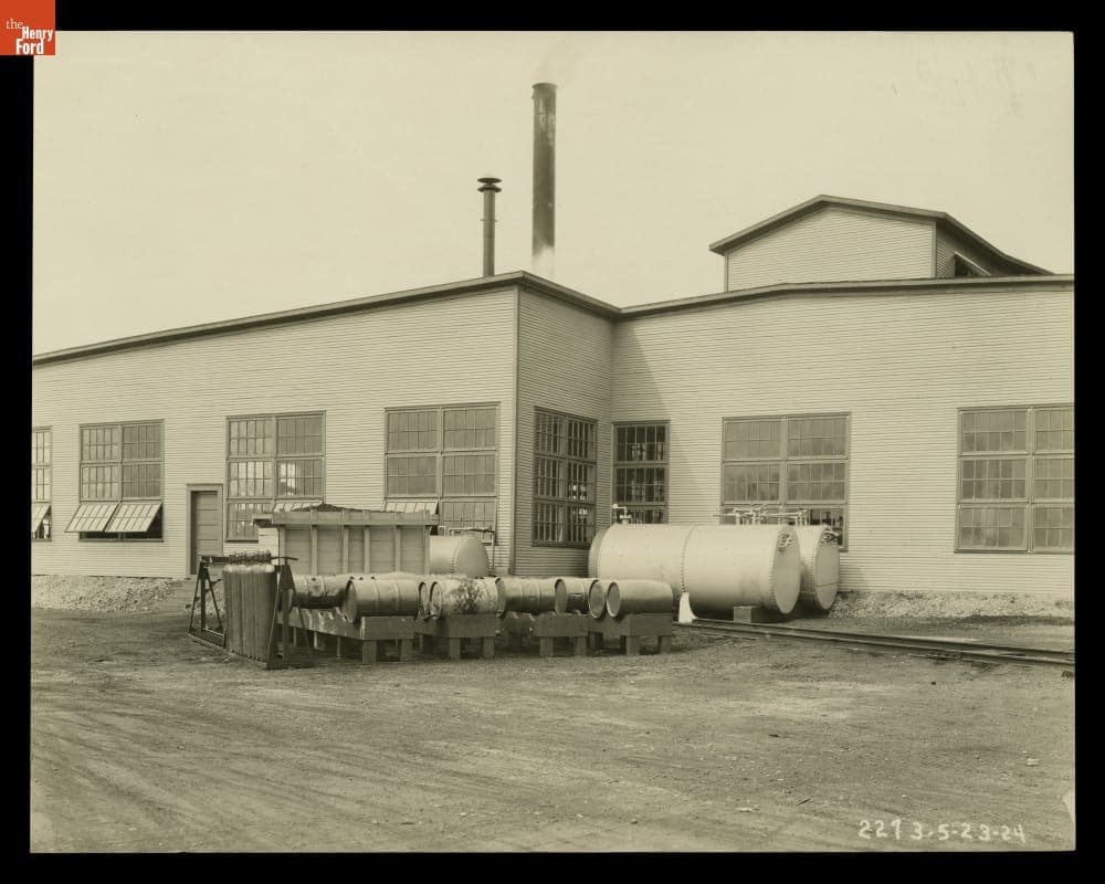 Detroit, Toledo & Ironton Railroad "South Yards" Roundhouse Barrel Storage,  Flat Rock, Michigan, 1924
