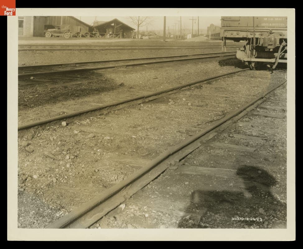 Old Iron Rails at Detroit, Toledo & Ironton Railroad Roundhouse, Ironton, Ohio, 1923