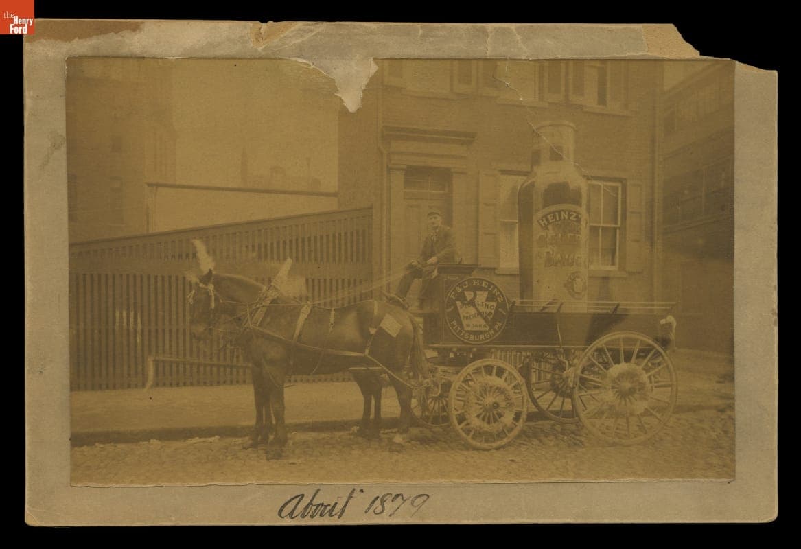 F. & J. Heinz Wagon with Celery Sauce Advertising Display, 1879
