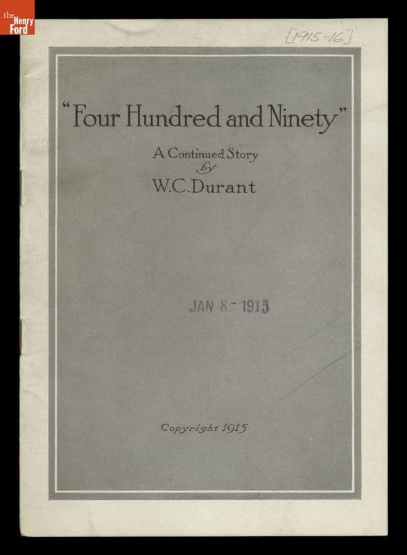 1915 Chevrolet Motor Co. Sales Brochure, "The Four Hundred and Ninety"