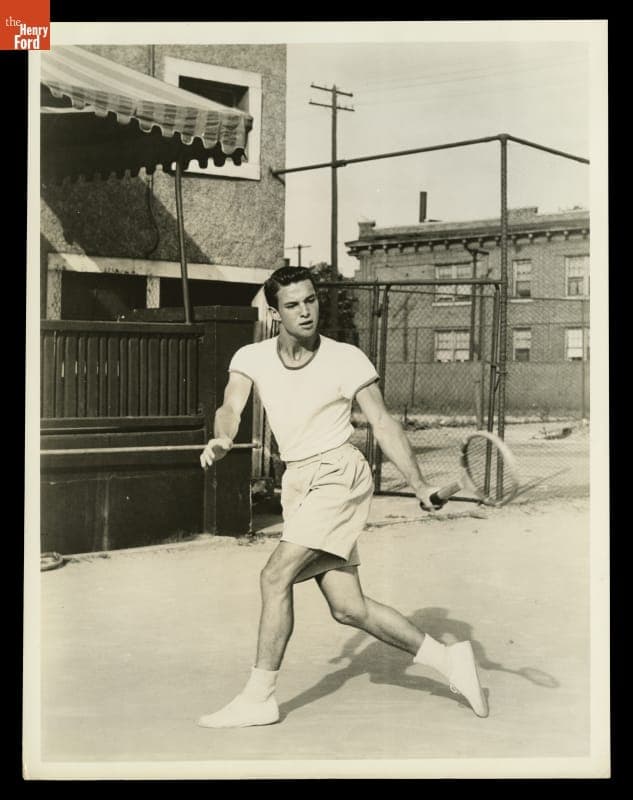William Clay Ford Playing Tennis, August 1943