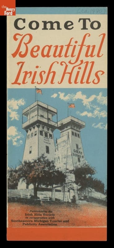 Travel Brochure, "Come to Beautiful Irish Hills," circa 1940