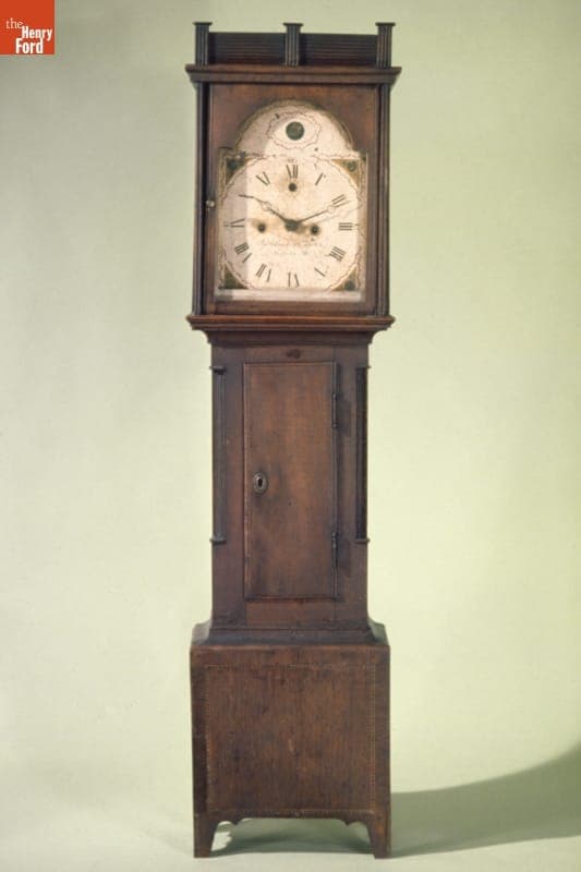 Dwarf Tall Case Clock, Made by Nathaniel Hamlen, 1790-1820