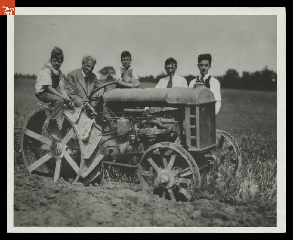 Henry Ford with Harvey Firestone and Children at Firestone Farm, August 1918