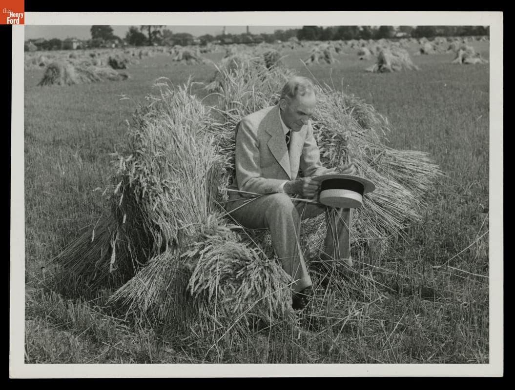 Henry Ford Wearing Soybean Suit on His 78th Birthday, July 30, 1941