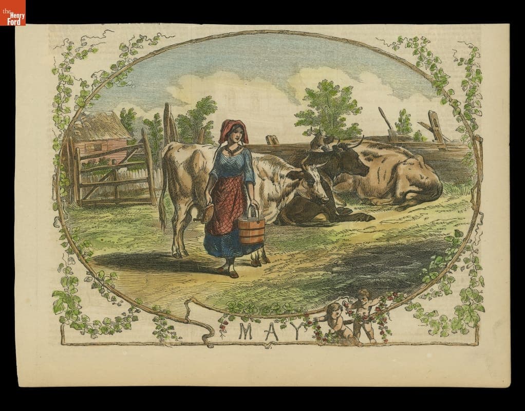 Wood Engraving, "May," 1854