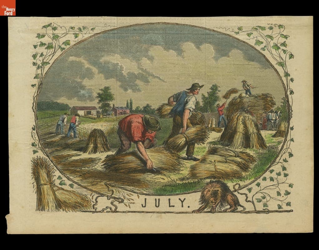 Wood Engraving, "July," 1854
