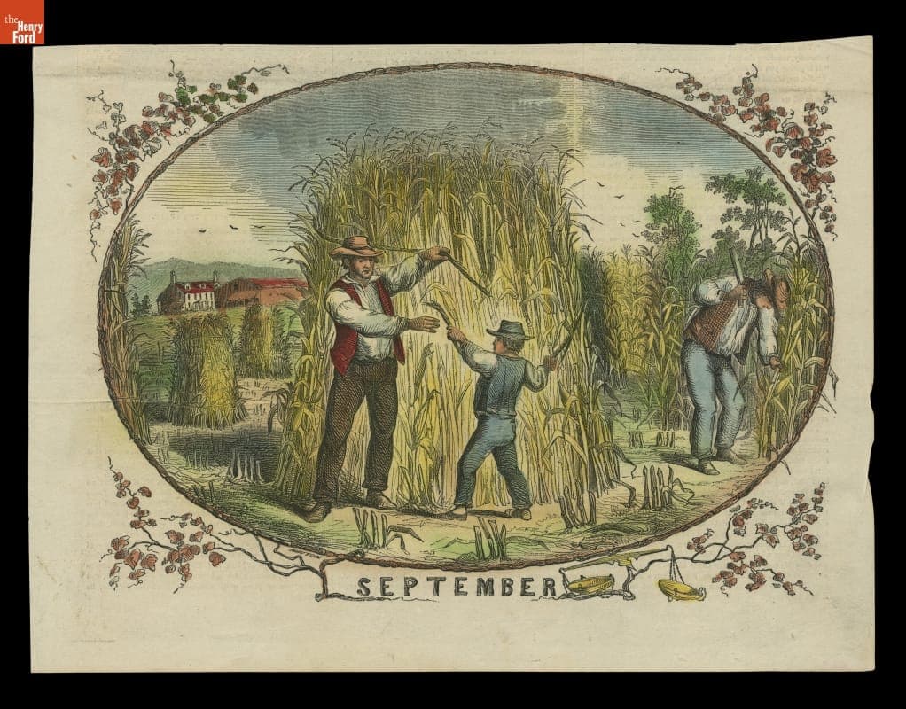 Wood Engraving, "September," 1854