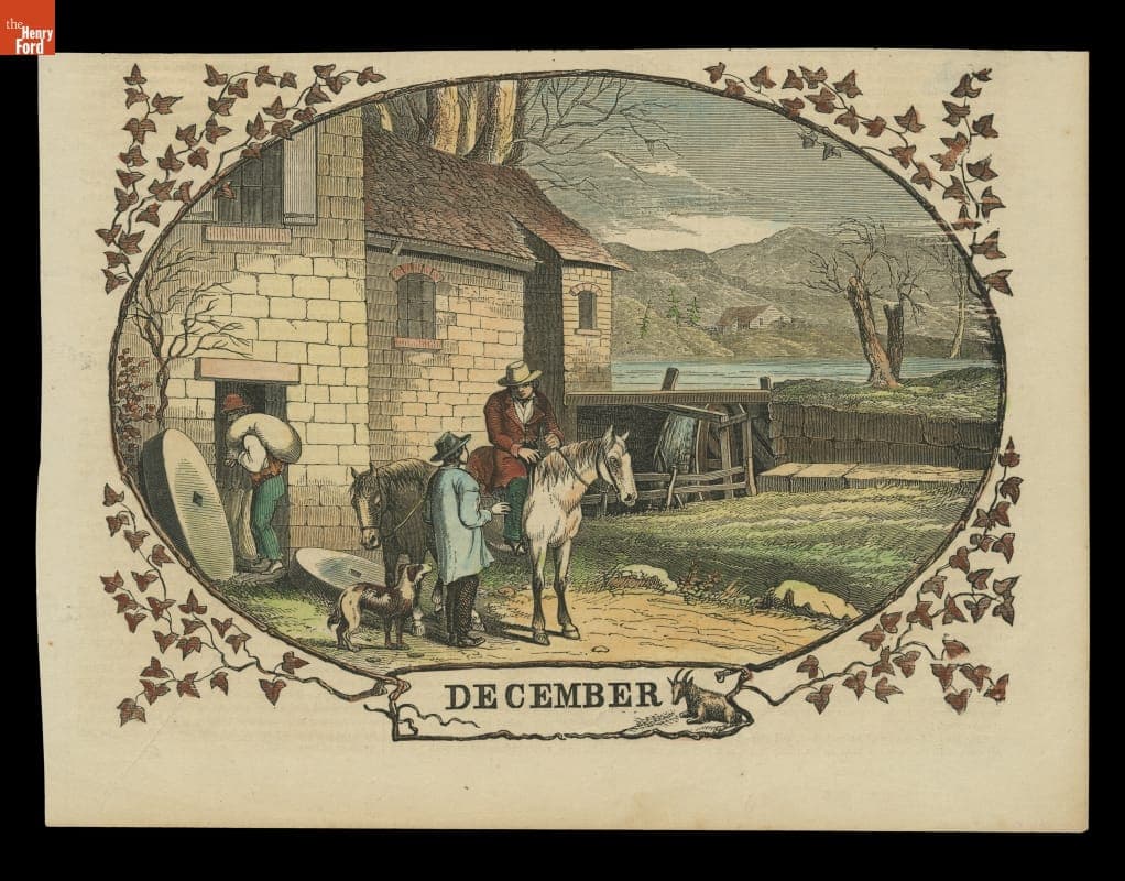 Wood Engraving, "December," 1854
