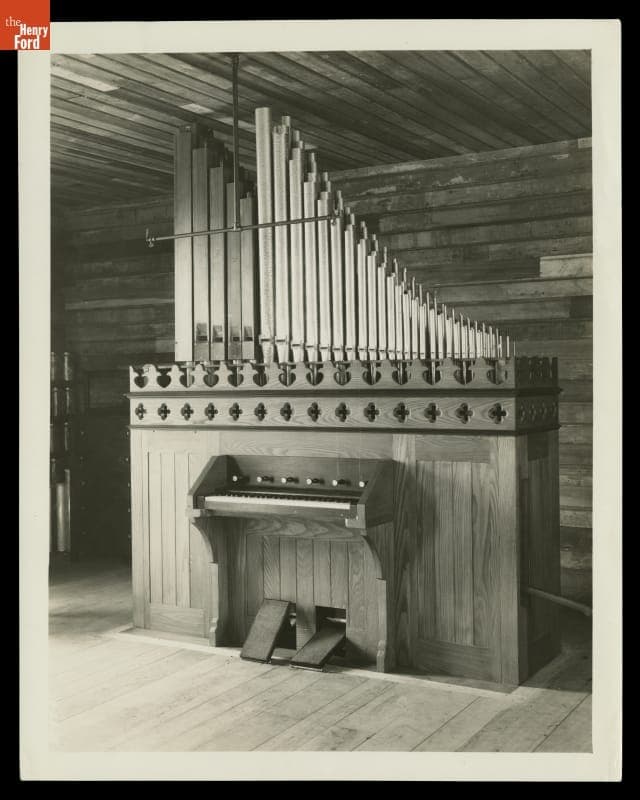 Pipe Organ in Menlo Park Laboratory, Greenfield Village, circa 1930
