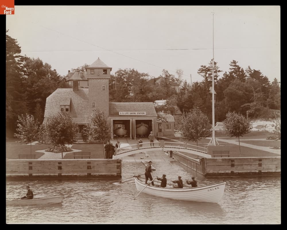 U.S. Life Saving Station, Charlevoix, Michigan, 1908