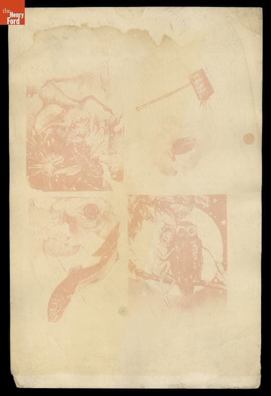 Photochrom Process Proof Sheet for Postcard Production, circa 1900
