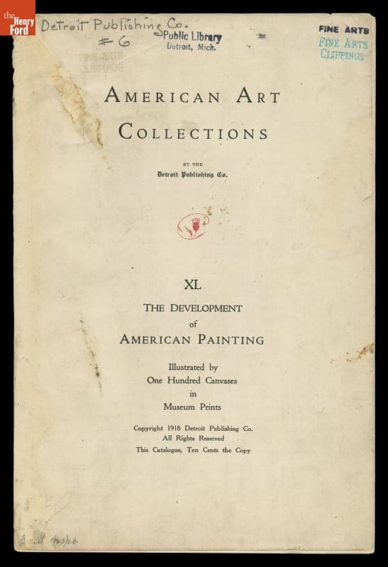 Catalog, "American Art Collections by the Detroit Publishing Co.," 1918