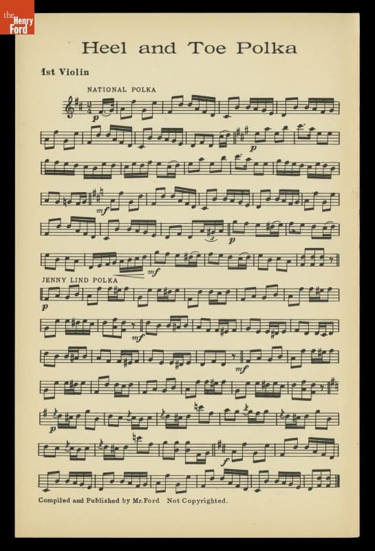 "Heel and Toe Polka," Published by Henry Ford, 1925-1926