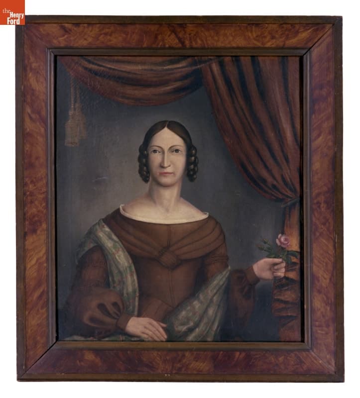 Oil Painting, Portrait of Ophelia Harrison, circa 1840