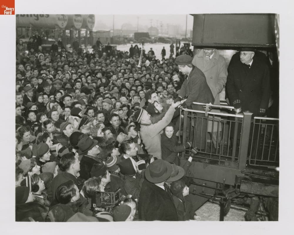 Mickey Rooney Promoting the Movie "Young Tom Edison" in Port Huron, Michigan, February 10, 1940